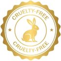 Cruelty Free logo with a rabbit icon on a white background