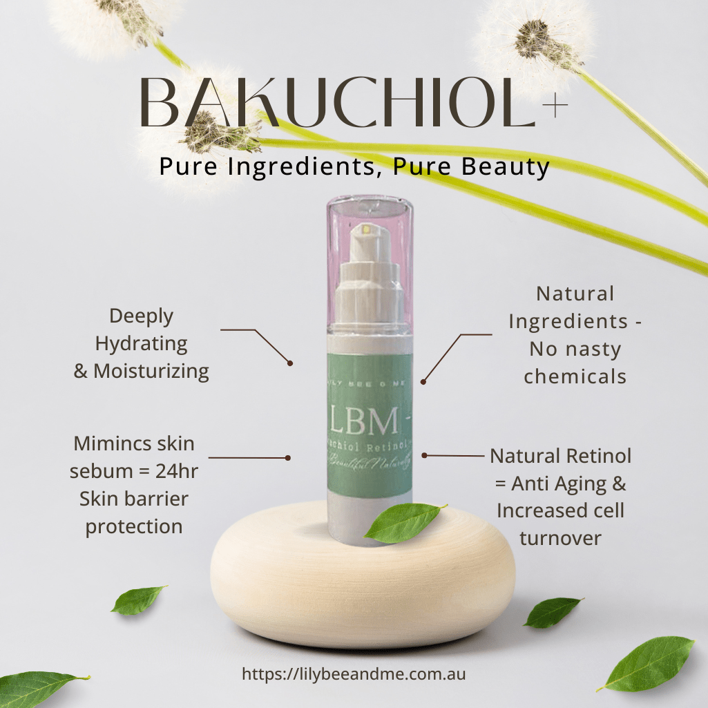 Australian made Bakuchiol Natural Retinol Serum - Toxin-free natural skincare - High potency serums Lily Bee And Me