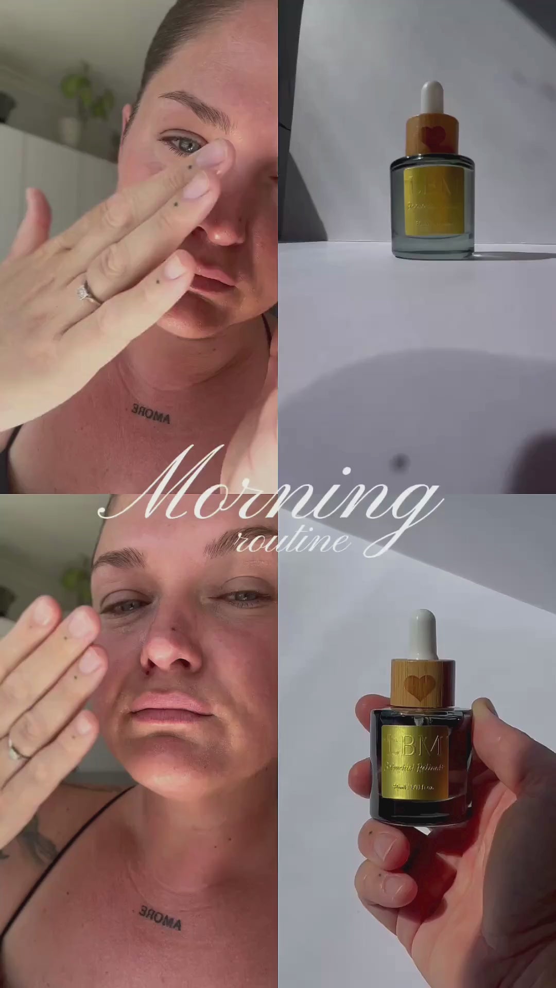 Load video: Lily Bee and Me Bakuchiol Serum Morning Routine