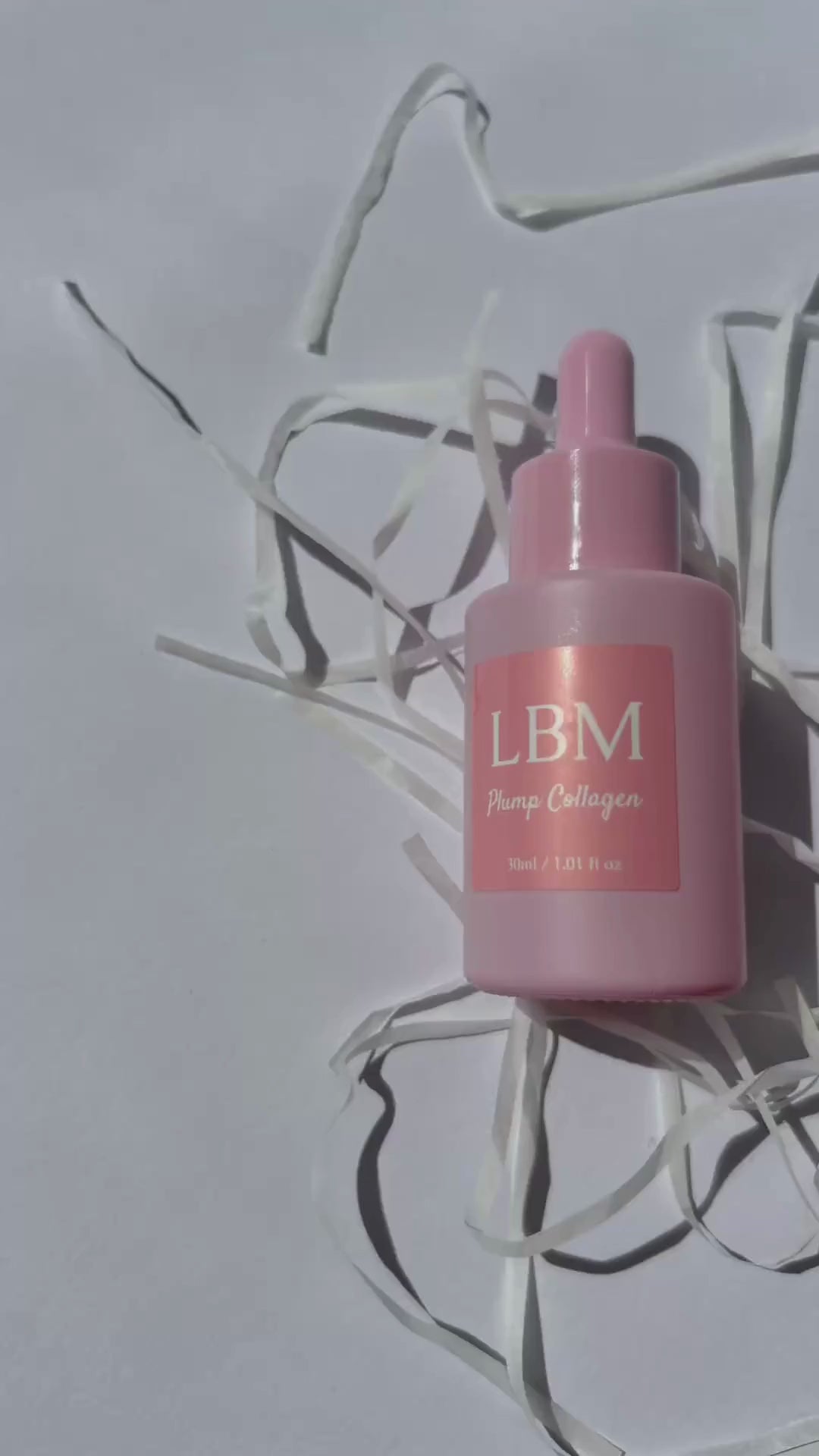 Load video: Video showing Lily Bee and Me Plump Vegan Collagen serum texture and application for hydrated, plump-looking skin