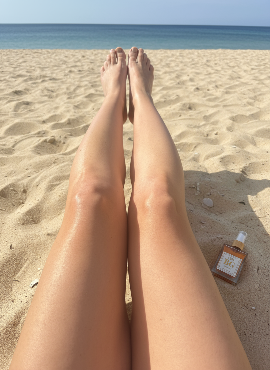 Natural glow serum for face and body with organic carrot extract